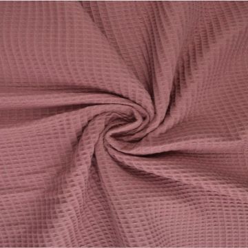 Wafelkatoen Donker Oud Roze