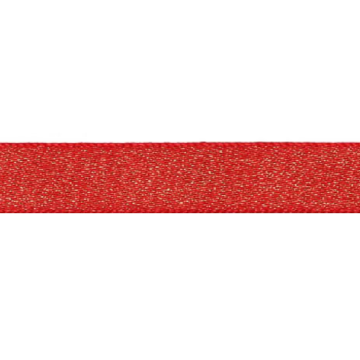 Kuny Sparkle Satijnlint 10mm - Santa Red