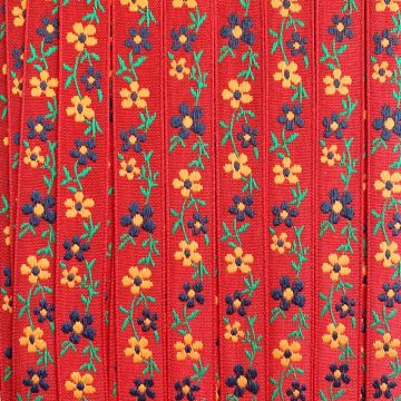 Band Wall Flowers Red - 12mm