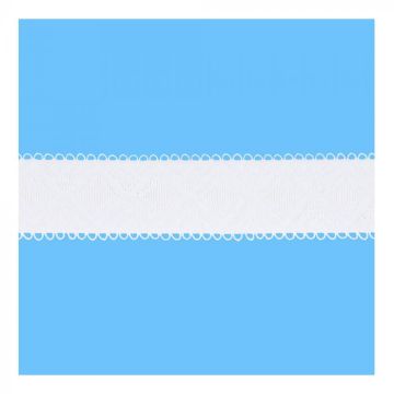 BH Elastiek Picot 19mm -  Wit