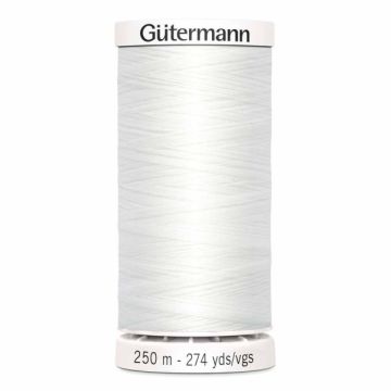 Gütermann 250 meter naaigaren - wit