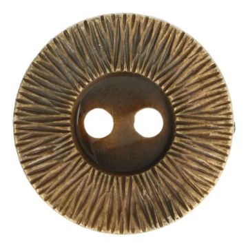 Knoop - geribbelde rand Koper - 30mm