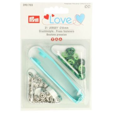 Prym Love - Jersey Drukknopen - Groen/Lime