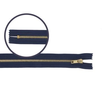Broek Rits Koper - Niet Deelbaar -560 - Navy - 12 cm