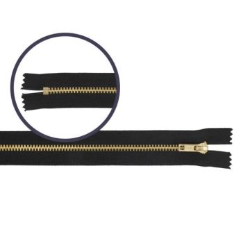 Broek Rits Koper - Niet Deelbaar -580 - Black-10 cm