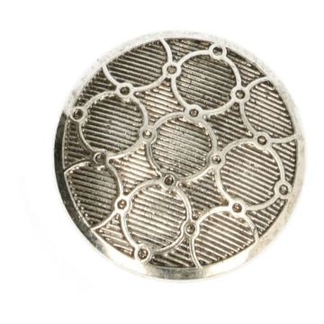 Knoop - Bol op Steel Old Silver - 25 mm