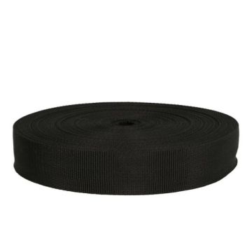 Keperband Nylon Grof 40 mm - Zwart 