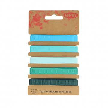 Opry Gekleurd Lint 10mm-Blue/Green