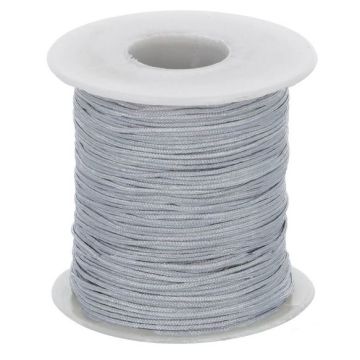 Glanskoord/ Speenkoord 1mm - Licht Grijs