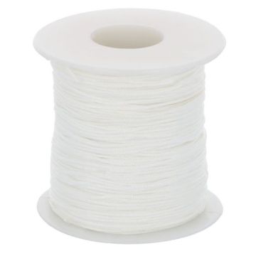 Glanskoord/ Speenkoord 1mm - Gebroken Wit