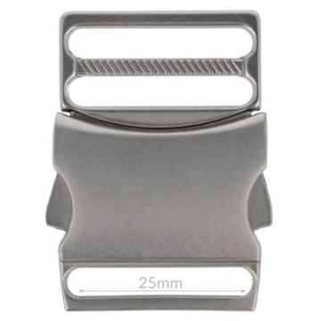 Opry Klikgesp - Mat Silver - 25mm
