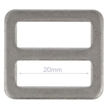 Opry Gesp Plat - Mat Silver - 20mm