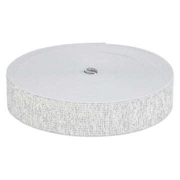 Elastiek Zilver - 25mm