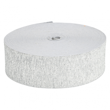 Elastiek Zilver - 40mm