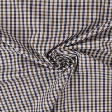 Blouse stof - light brown/navy/white