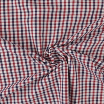 Blouse stof - dark red/navy/white