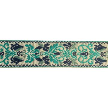 Luxe Tassenband 50mm - Bohemian - Turquoise