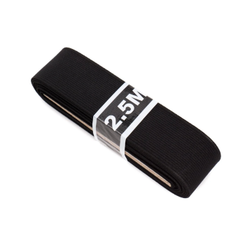 Bosje Taille Elastiek 30mm - Zwart - 2.5 meter