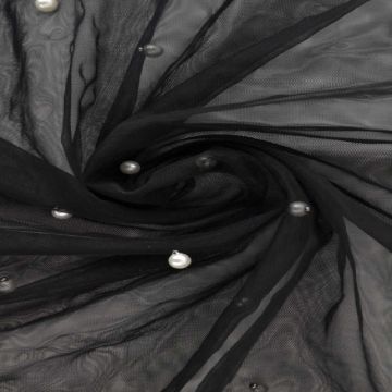 Mesh Pearls - Zwart - 03