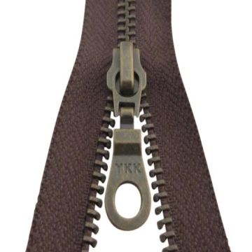 YKK Deelbare Koper Ritsen - 50 cm-570 - Bruin