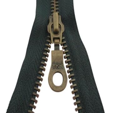 YKK Deelbare Koper Ritsen - 40 cm-916 - Donker Bruin