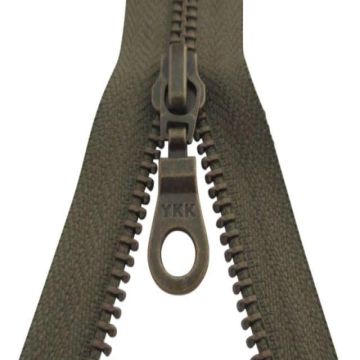 YKK Deelbare Koper Ritsen - 40 cm-565 - Donker Kaki