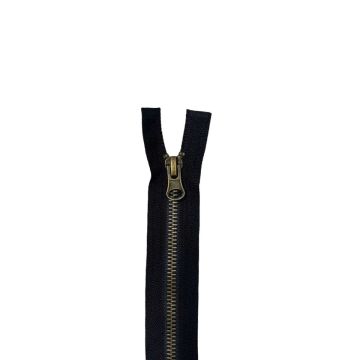 YKK Brons Rits Dubbel Deelbaar 90cm - Black/Brons