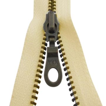 YKK Deelbare Koper Ritsen - 50 cm-841 - Ecru