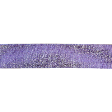 Glitter Elastiek - Purple/Gold - 35 mm