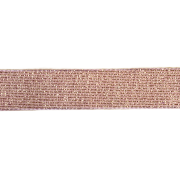 Glitter Elastiek - Salmon/Gold - 35 mm