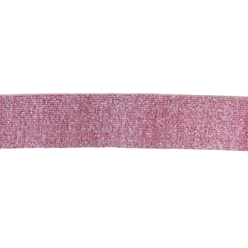 Glitter Elastiek - Pink/Silver - 35 mm