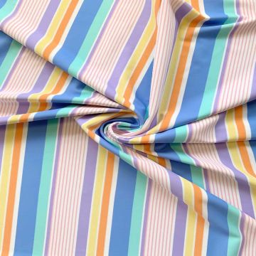Lycra - Pastel Lines and Stripes