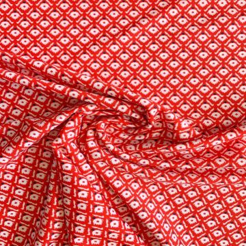 Lycra - White Art on Dark Orange