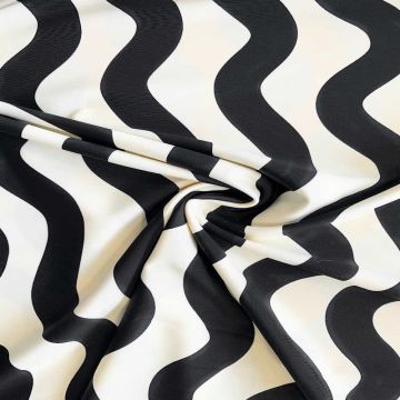 Lycra - Wave Offwhite/Black