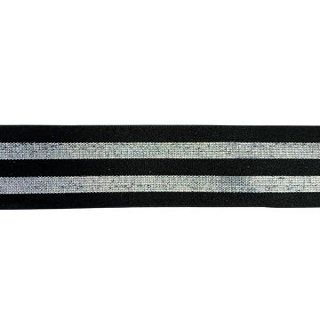 elastiek shimmer zilver 40mm
