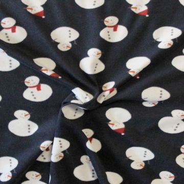 Fleece Print - Frosty the Snowman on Dark Blue