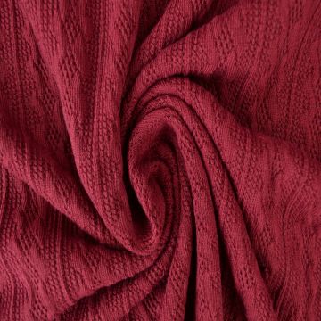 Knitted Cable Jersey - Bordeaux - 77