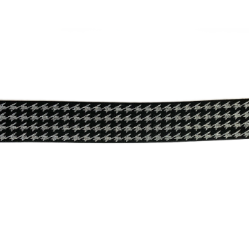 Elastiek - Glitter Glamour 40 mm - Pied de Poule Silver
