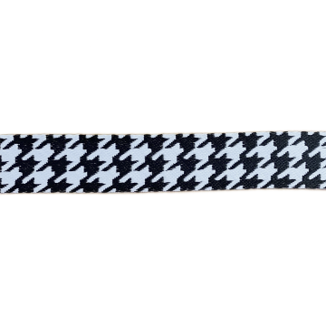 Luxe Tassenband - Pied de Coq - Black and White