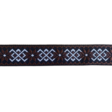 Luxe Tassenband - Snowflake - Brown/Black/White