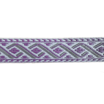 Luxe Tassenband - Flower and Stripes - Beige/Lilac
