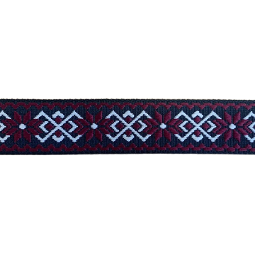 Luxe Tassenband - Snowflake - Bordeaux/Black/Beige