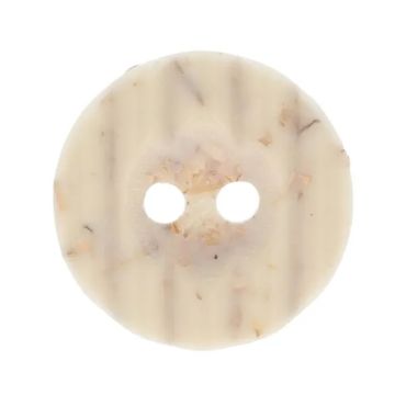 Knoop Milward - 2-gaats ribbels Ecru melange 8 stuks - 15mm