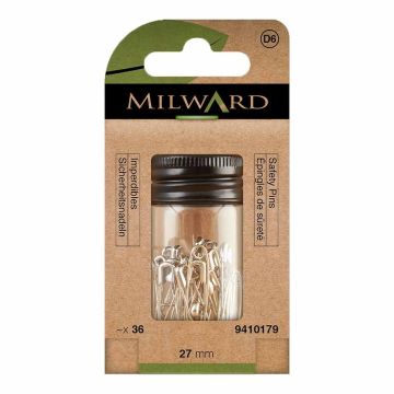 Milward Veiligheidsspelden - 27mm - Zilver