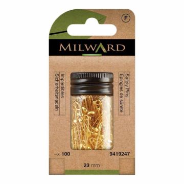 Milward Veiligheidsspelden - 23mm - Goud