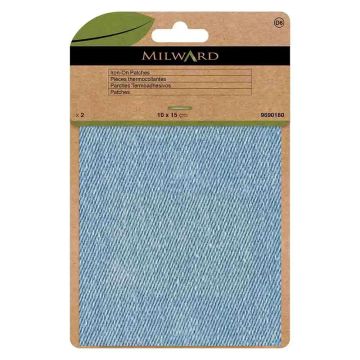 Milward Verstelstuk opstrijkbaar - Light Denim 10x15 cm