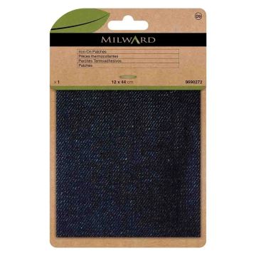 Milward Verstelstuk opstrijkbaar - Dark Denim 12x44cm