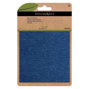 Milward Verstelstuk opstrijkbaar - Mid Denim 12x44cm