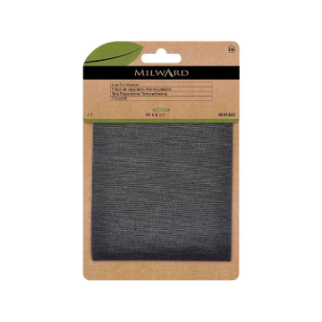 Milward - Reparatiedoek Opstrijkbaar 24x9cm - Dark Grey