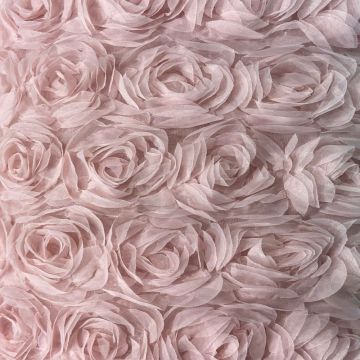 Mesh - Bridal Roses - Old Pink